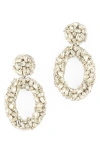 Deepa Gurnani Dinorah Crystal Drop Earrings In Metallic