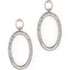 Deepa Gurnani Eaton Crystal Embellished Drop Earrings In Silver