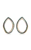 Deepa Gurnani Eve Beaded Earrings In Green