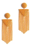 Deepa Gurnani Fanning Drop Earrings In Orange