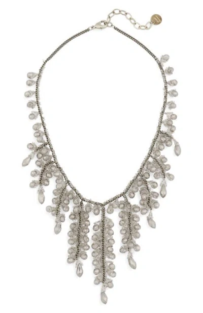 Deepa Gurnani Felice Frontal Necklae In White