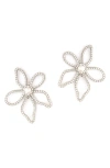 Deepa Gurnani Felicity Drop Earrings In Silver