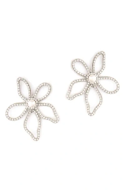 Deepa Gurnani Felicity Drop Earrings In Metallic