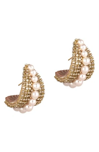 Deepa Gurnani Filomena Huggie Hoop Earrings