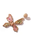 Deepa Gurnani Finna Butterfly Drop Earrings In Gold