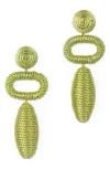 Deepa Gurnani Fontana Drop Earrings In Green