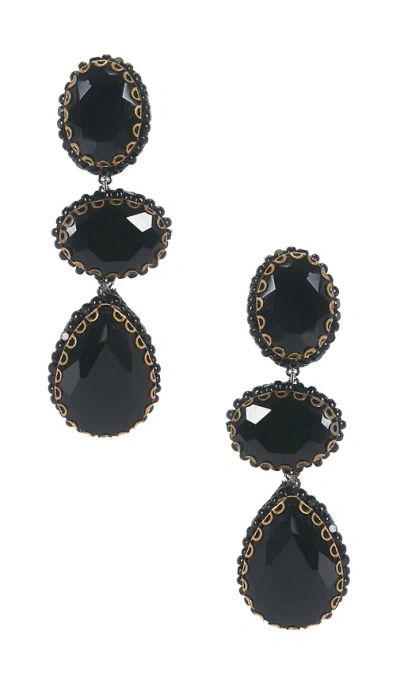 Deepa Gurnani Hadlee Earrings In Black
