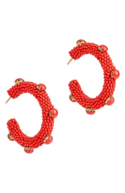 Deepa Gurnani Hayes Beaded Hoop Earrings