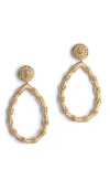 Deepa Gurnani Jackie Statement Drop Earrings In Gold