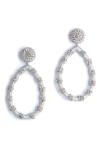 Deepa Gurnani Jackie Statement Drop Earrings In Silver
