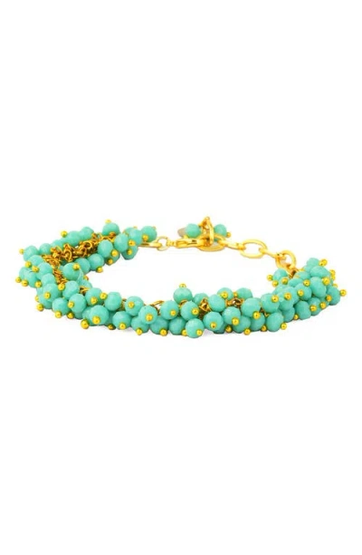 Deepa Gurnani Jemsa Bracelet In Green