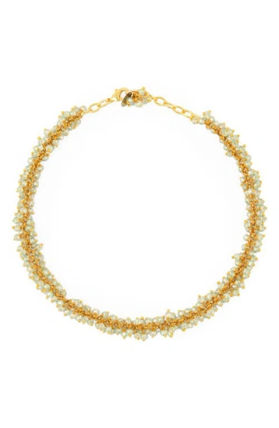 Deepa Gurnani Jemsa Collar Necklace In Gold