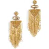 Deepa Gurnani Jody Beaded Tassel Earrings In Gold