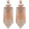 Deepa Gurnani Jody Beaded Tassel Earrings In Peach