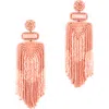 Deepa Gurnani Jody Beaded Tassel Earrings In Pink
