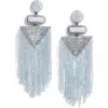 Deepa Gurnani Jody Beaded Tassel Earrings In Powder Blue