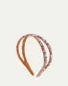 Deepa Gurnani Kadence Embellished Glass Headband In Pink