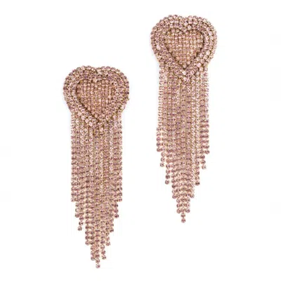 Deepa Gurnani Kaylie Beaded Earrings In Fushia In Multi