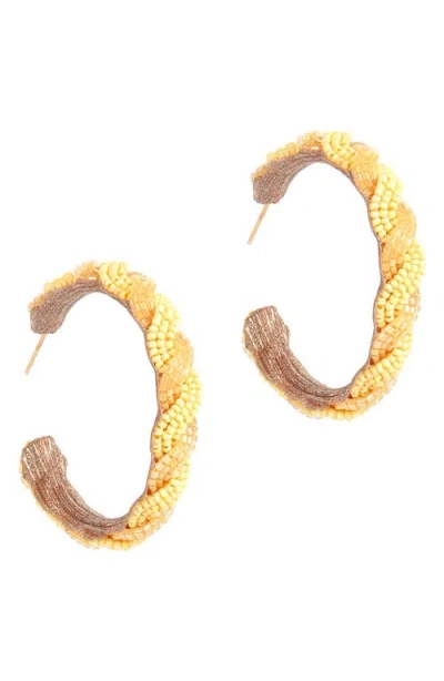 Deepa Gurnani Killian Beaded Hoop Earrings