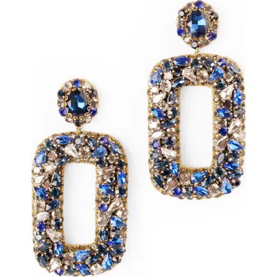 Deepa Gurnani Libi Rectangle Drop Earrings In Multi