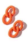 Deepa Gurnani Loulou Beaded Drop Earrings In Orange