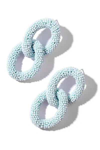 Deepa Gurnani Loulou Beaded Drop Earrings In Blue