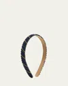 Deepa Gurnani Lyndie Beaded Headband In Emerald