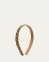 Deepa Gurnani Lyndie Beaded Headband In Metallic