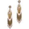 Deepa Gurnani Merliah Beaded Drop Earrings In Olive
