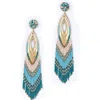 Deepa Gurnani Merliah Beaded Drop Earrings In Turquoise