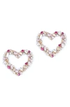 Deepa Gurnani Missy Heart Earrings In Multi