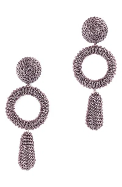 Deepa Gurnani Mukri Drop Earrings In Gray