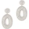 Deepa Gurnani Odeya Crystal Drop Earrings In Metallic