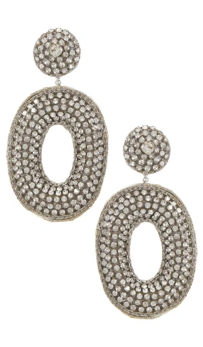 Deepa Gurnani Odeya Earrings In Silver