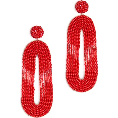 Deepa Gurnani Olga Earrings In Red
