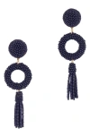 Deepa Gurnani Oliver Beaded Drop Earrings In Blue