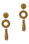 Deepa Gurnani Oliver Beaded Drop Earrings In Gold