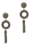 Deepa Gurnani Oliver Beaded Drop Earrings In Metallic