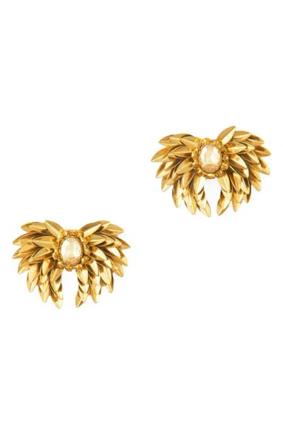 Deepa Gurnani Ottie Earrings In Gold