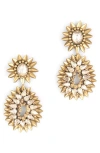 Deepa Gurnani Pia Statement Drop Earrings In Gold