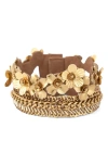 Deepa Gurnani Rika Multistrand Bracelet In Gold