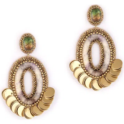 Deepa Gurnani Ryon Drop Earrings In Gold