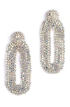 Deepa Gurnani Shyna Crystal Drop Earrings In Iridescent