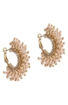 Deepa Gurnani Sierra Hoop Earrings In Champagne