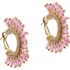 Deepa Gurnani Sierra Hoop Earrings In Lavender