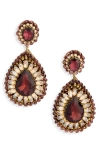 Deepa Gurnani Sisina Drop Earrings In Gold