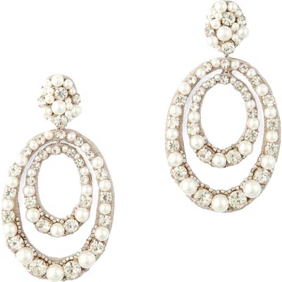 Deepa Gurnani Spencer Faux Pearl Drop Earrings In Metallic
