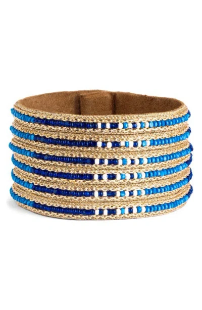 Deepa Gurnani Sue Cuff Bracelet In Blue