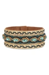 Deepa Gurnani Tanner Mixed Media Bracelet In Gold