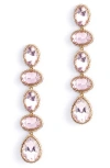 Deepa Gurnani Tyra Drop Earrings In Baby Pink